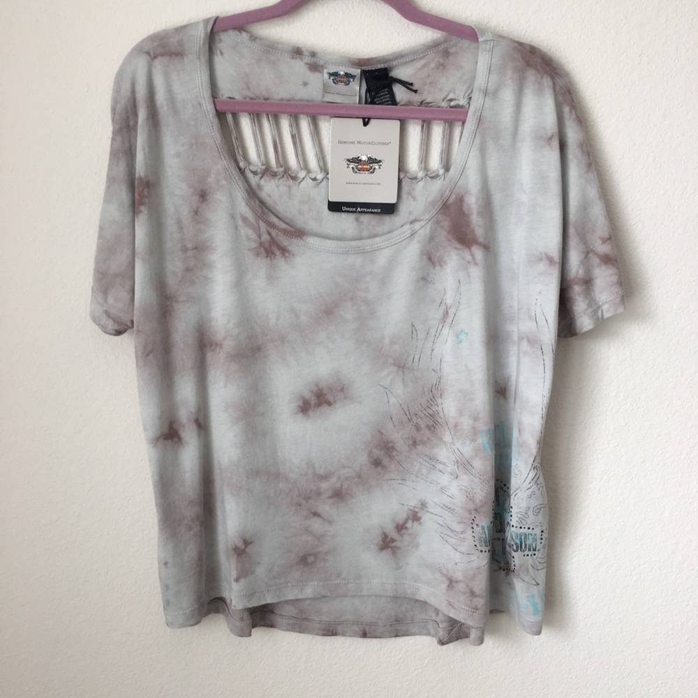 Harley Davidson Restless Spirit Knotted Top Sz L